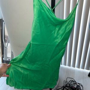 Silky mini slip dress Zara